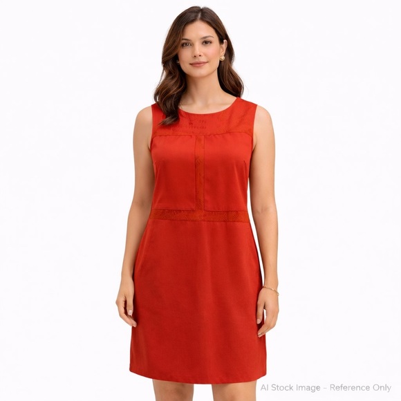 RACHEL Rachel Roy Dresses & Skirts - RACHEL Rachel Roy Orange Midi Sheath Dress Medium NWT Sheer Panel Cocktail